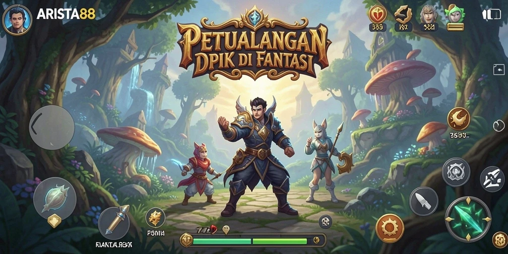 Gameplay seru ARISTA88 dalam dunia petualangan.
