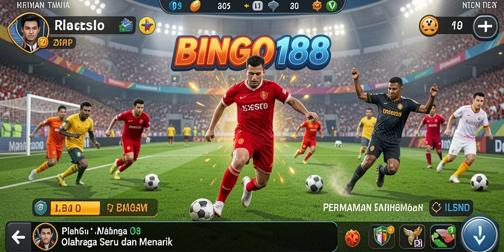 Screenshot BINGO188 menampilkan momen seru dalam gameplay olahraga.