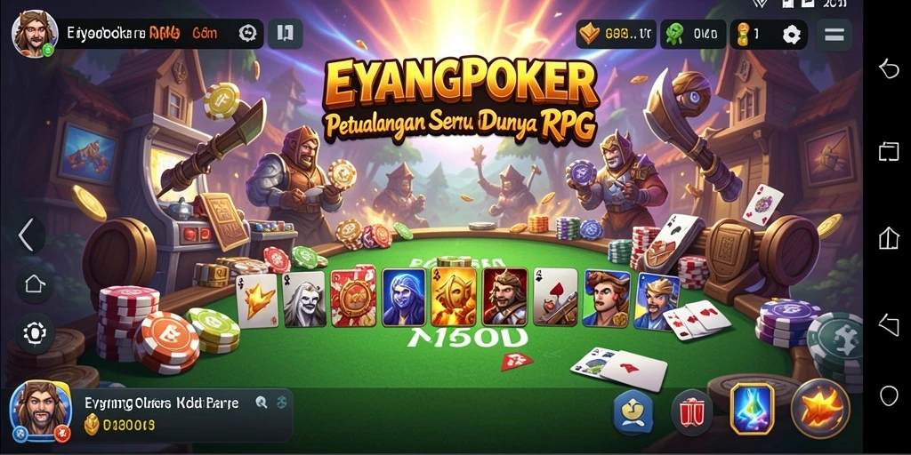 Screenshot gameplay dari EYANGPOKER yang menunjukkan pertarungan seru.