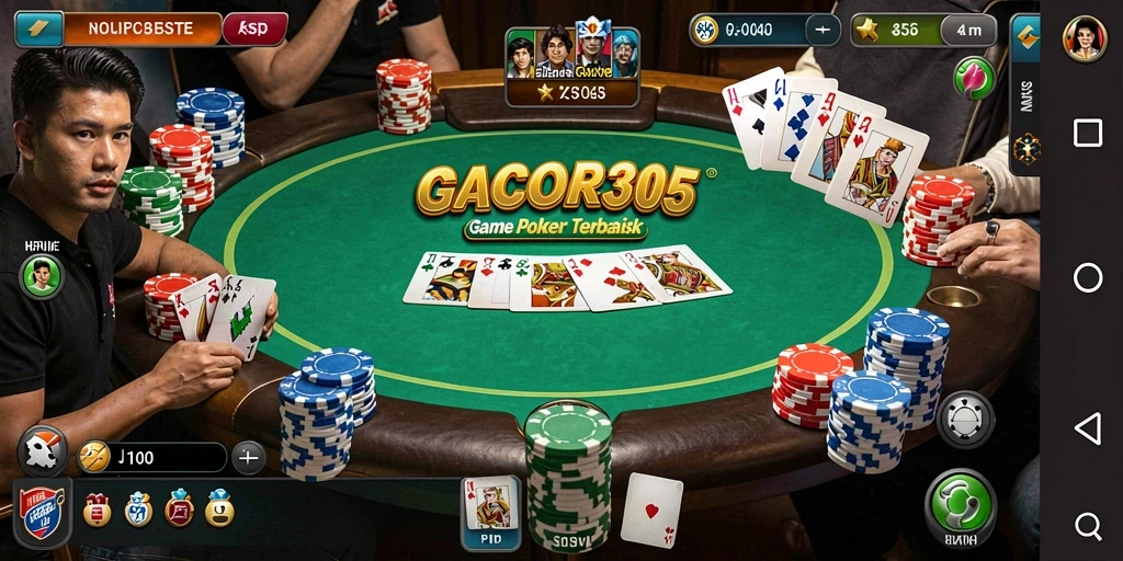 Tampilan menarik dari permainan Poker di GACOR305.