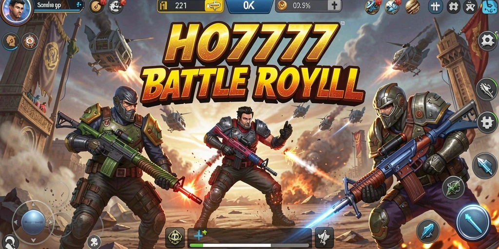 Gameplay mendebarkan di arena Battle Royale HO777.