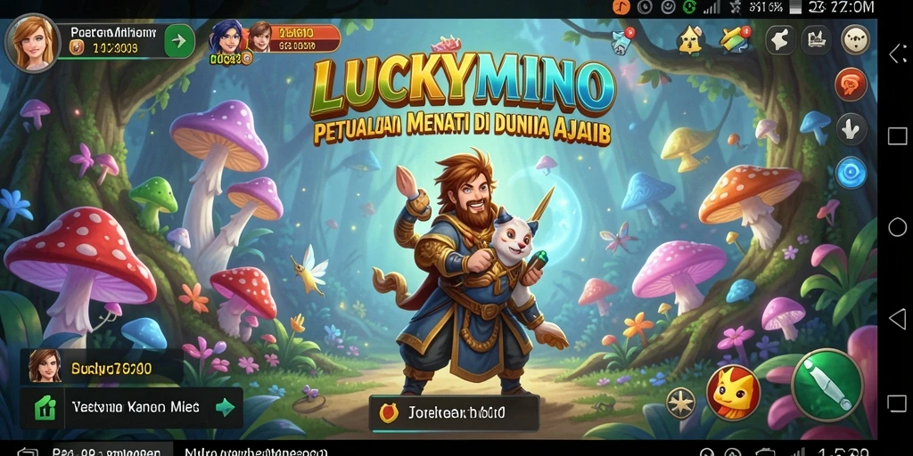 Gameplay petualangan LUCKYMINO yang menakjubkan dengan misi seru.