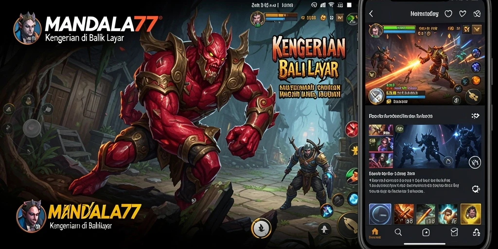 Tangkapan layar gameplay <strong>MANDALA77</strong> menunjukkan suasana horor yang mencekam.