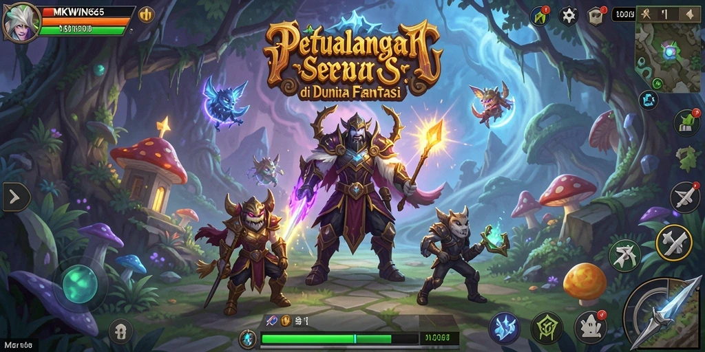 Tampilan gameplay seru dalam dunia petualangan MKWIN666.