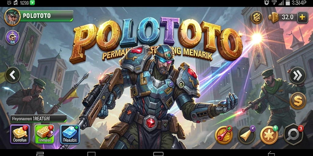 Tampilan gameplay seru POLOTOTO yang penuh strategi.