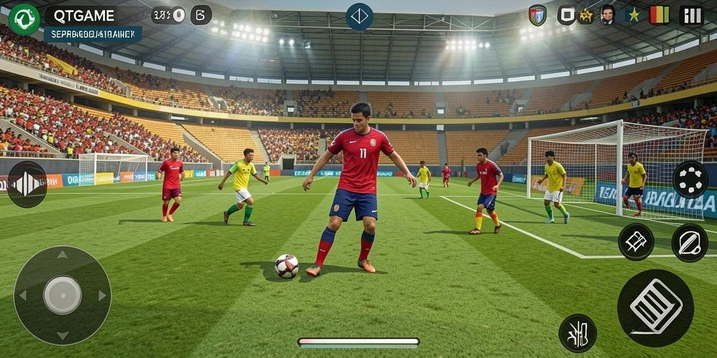 Tampilan gameplay QTGAME yang dinamis dan menarik.