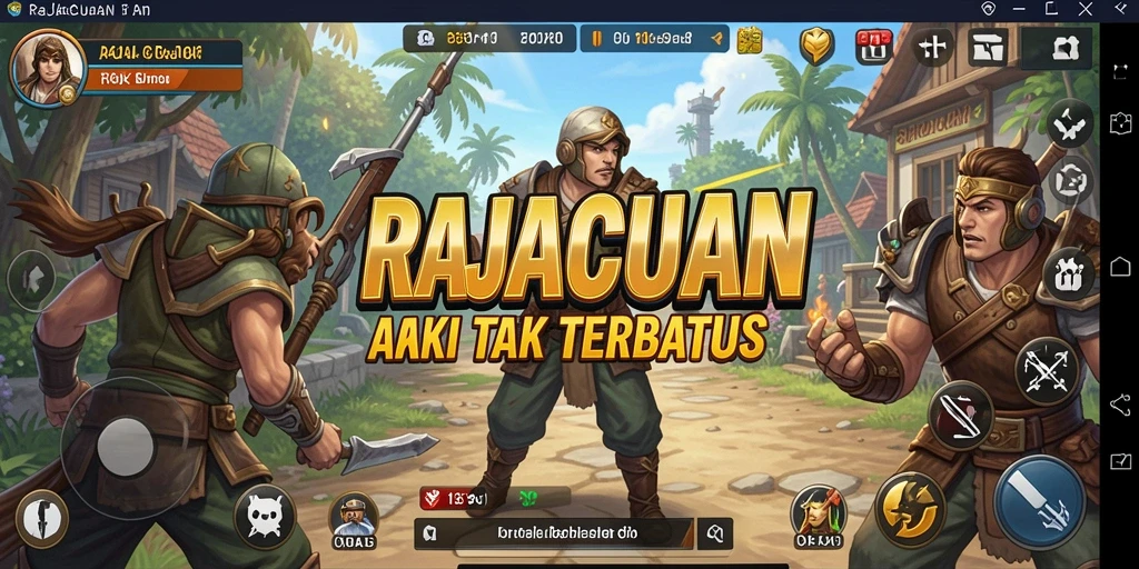 Tangkapan layar RAJACUAN menampilkan aksi pertarungan yang mendebarkan.