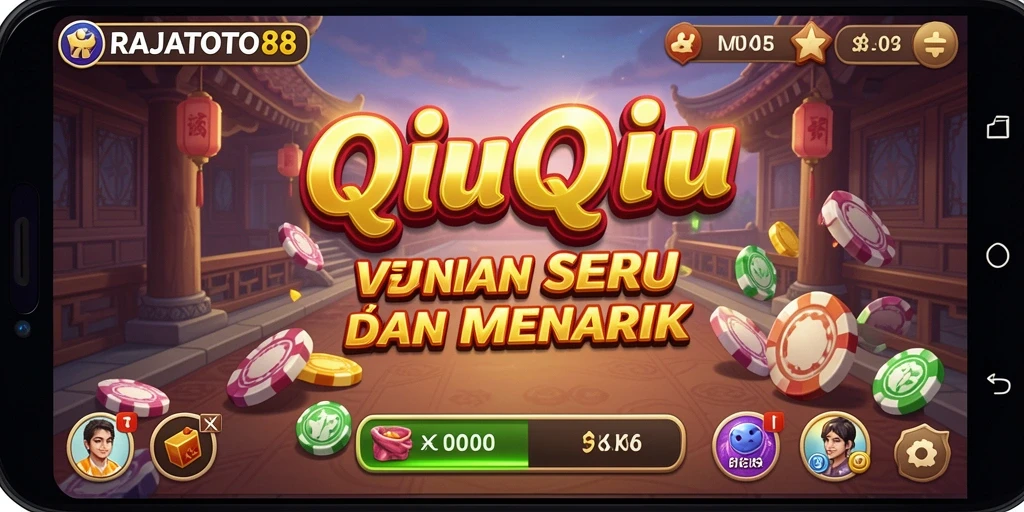 Tampilan seru dalam gameplay QiuQiu RAJATOTO88.