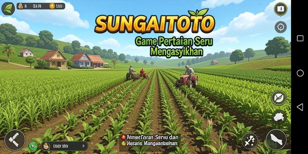 Tampilan permainan SUNGAITOTO yang menawan dan penuh aktivitas bertani.