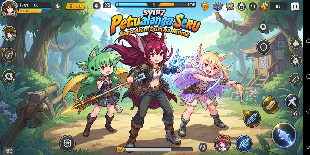 Tangkapan layar SVIP7 menampilkan karakter anime dalam pertempuran epik.
