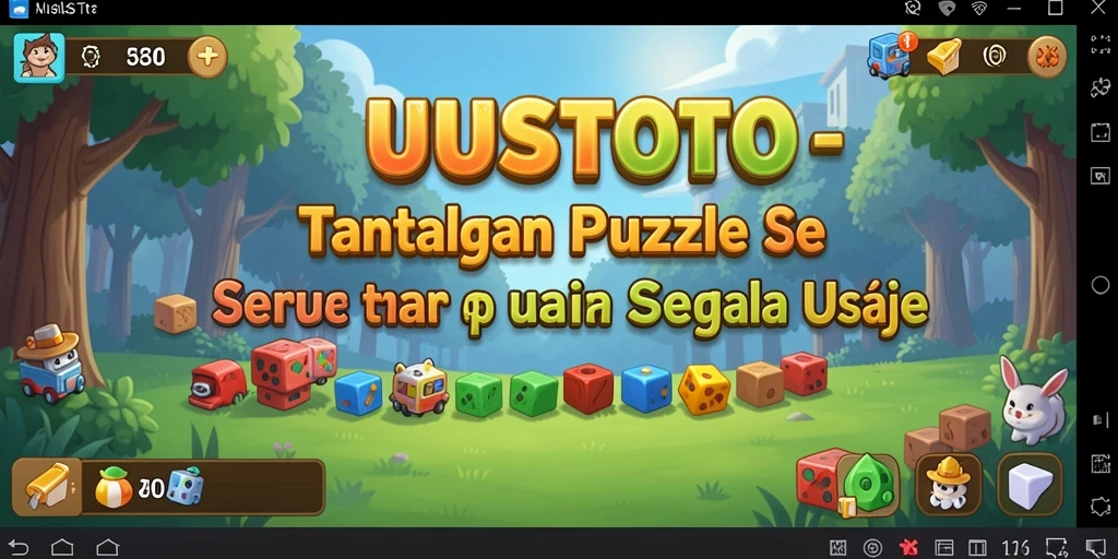 Screenshot gameplay UUSTOTO menampilkan tantangan puzzle seru.