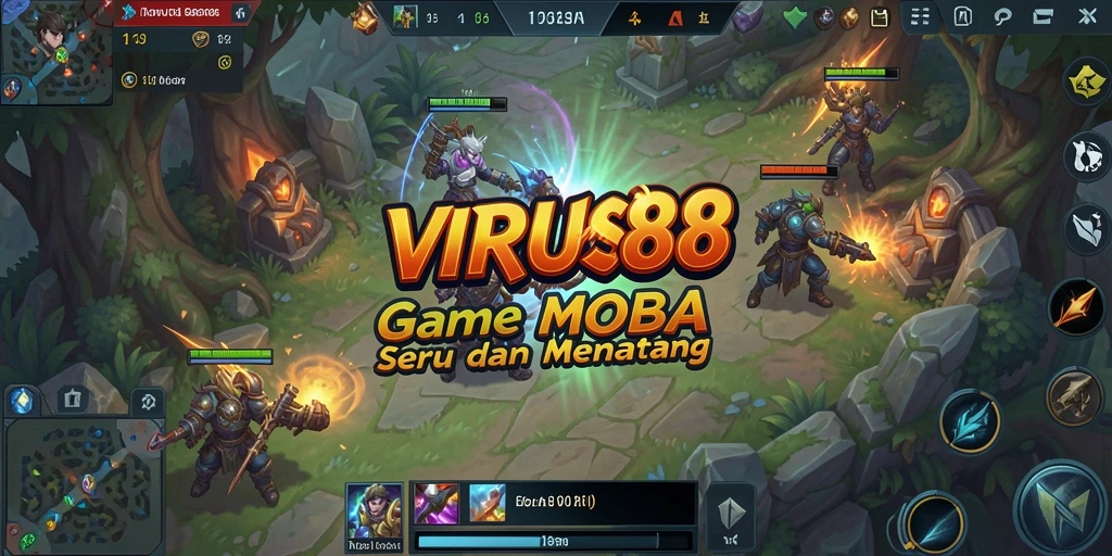 Tampilan gameplay seru dalam VIRUS88 yang memukau.