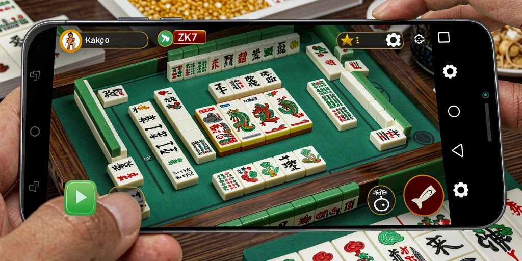 Gameplay seru Mahjong di ZK7 dengan grafis menarik.